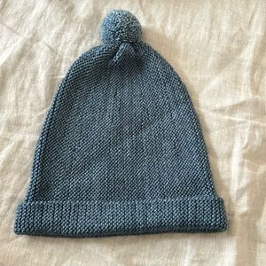 Misha and Puff garter hat dusk blue beanie